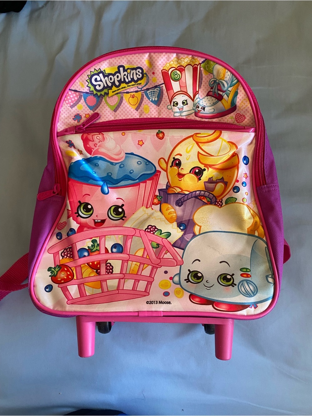 Shopkins mini roll on backpack